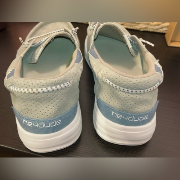 EUC Men's Hey Dude shoes, size 9, color: grey and blue - Picture 3 of 4